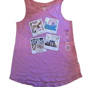 SO KHOLS sleeveless pink top dog print girl’s size  12